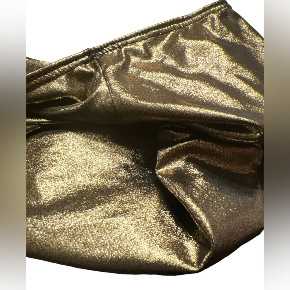 NWT CHARLOTTE RUSSE Blouse Gold Shimmer Women's Size L - Picture 4 of 5
